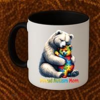 You'll Never Walk-Alone Autism Mama Mom Bear Support Autism Funny Gift Coffee Mug thumb 2