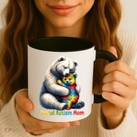 You'll Never Walk-Alone Autism Mama Mom Bear Support Autism Funny Gift Coffee Mug thumb 3