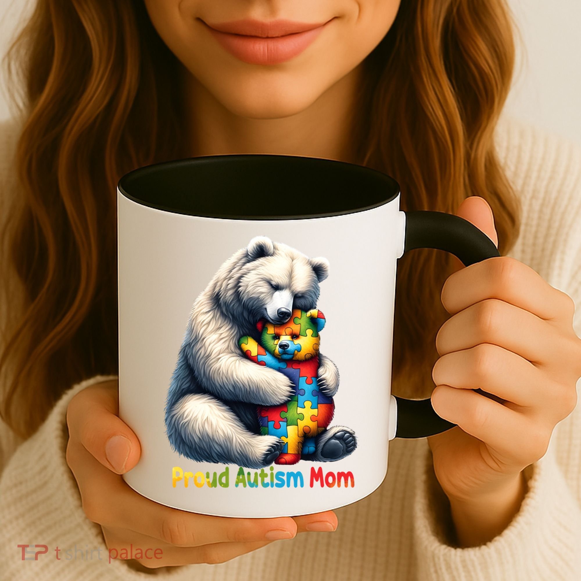 You'll Never Walk-Alone Autism Mama Mom Bear Support Autism Funny Gift Coffee Mug