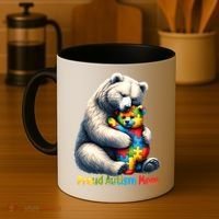 You'll Never Walk-Alone Autism Mama Mom Bear Support Autism Funny Gift Coffee Mug thumb 4