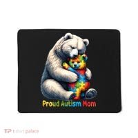 You'll Never Walk-Alone Autism Mama Mom Bear Support Autism Funny Gift Mousepad thumb 0