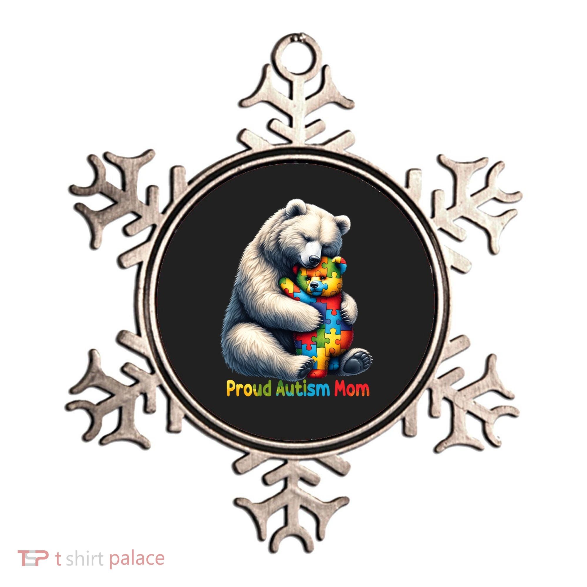 You'll Never Walk-Alone Autism Mama Mom Bear Support Autism Funny Gift Ornament