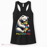 You'll Never Walk-Alone Autism Mama Mom Bear Support Autism Funny Gift Women's Tank Top thumb 0