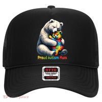 You'll Never Walk-Alone Autism Mama Mom Bear Support Autism Funny Gift Hat thumb 0
