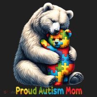 You'll Never Walk-Alone Autism Mama Mom Bear Support Autism Funny Gift Hat thumb 2