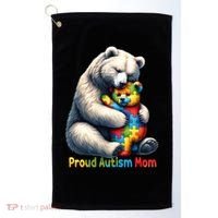 You'll Never Walk-Alone Autism Mama Mom Bear Support Autism Funny Gift Golf Towel thumb 0