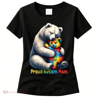 You'll Never Walk-Alone Autism Mama Mom Bear Support Autism Funny Gift Women's T-Shirt
