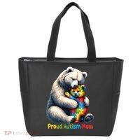 You'll Never Walk-Alone Autism Mama Mom Bear Support Autism Funny Gift Tote Bag thumb 0
