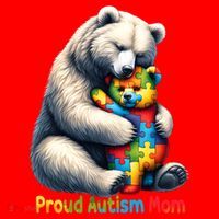 You'll Never Walk-Alone Autism Mama Mom Bear Support Autism Funny Gift Santa Hat thumb 1