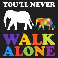 Youll Never Walk Alone Autism Awareness Elephant Women's Sweatshirt thumb 2