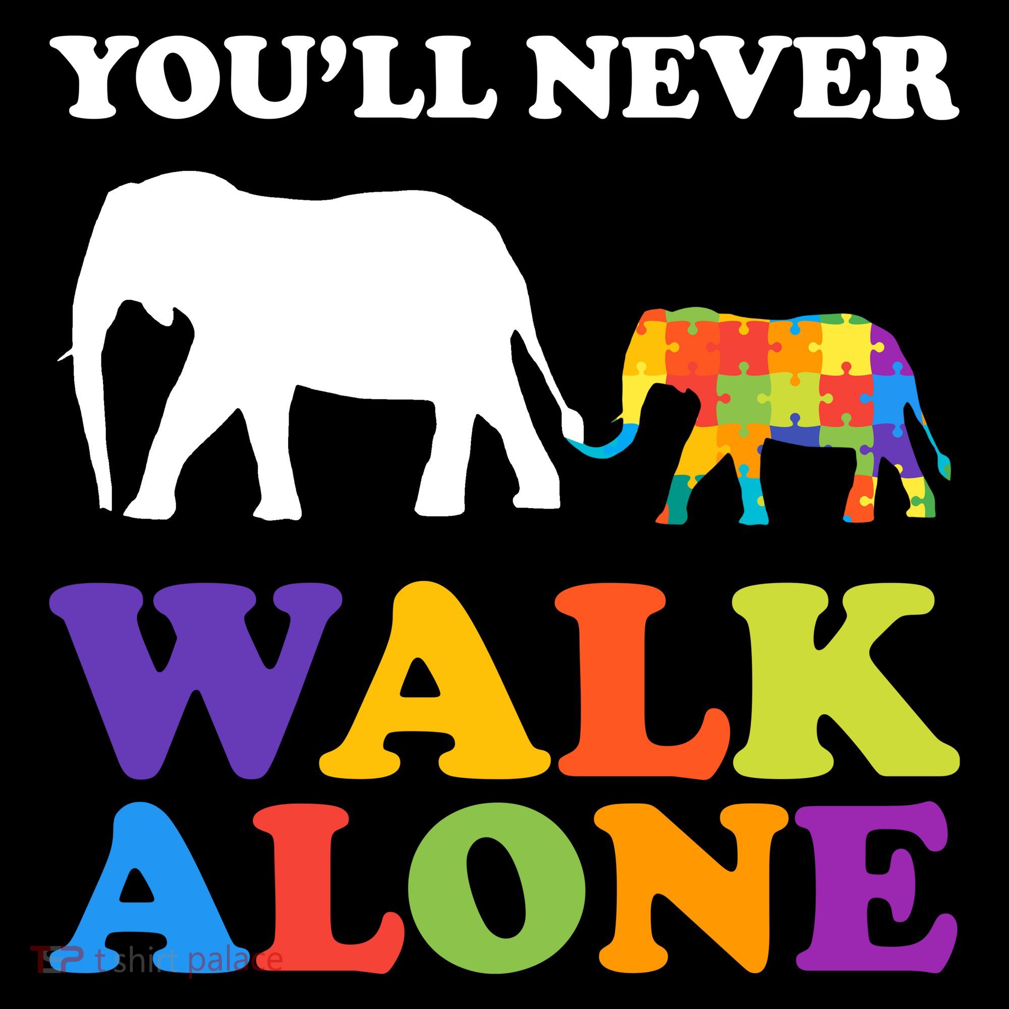 Youll Never Walk Alone Autism Awareness Elephant Coaster