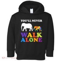 Youll Never Walk Alone Autism Awareness Elephant Toddler Hoodie thumb 0