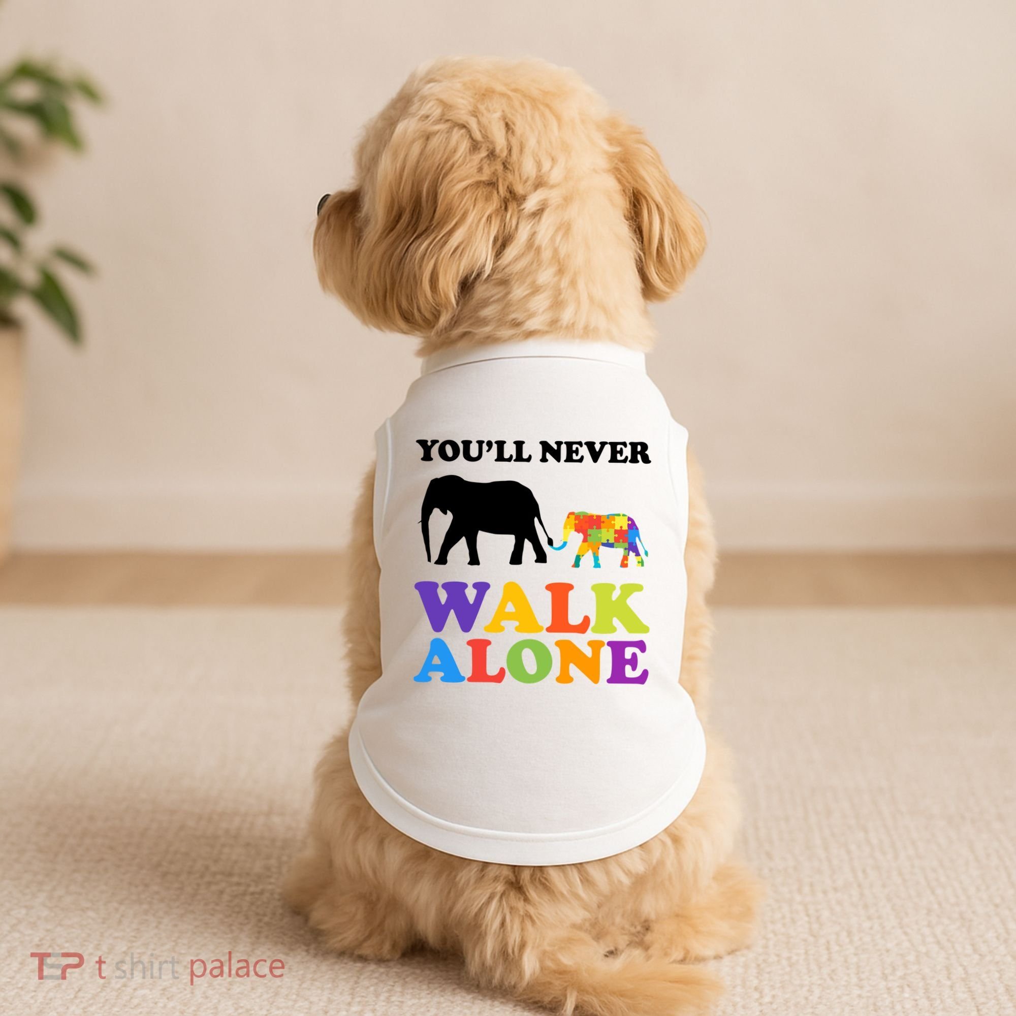 Youll Never Walk Alone Autism Awareness Elephant Doggie Tank