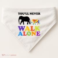 Youll Never Walk Alone Autism Awareness Elephant USA-Made Doggie Bandana thumb 0