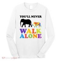 Youll Never Walk Alone Autism Awareness Elephant Long Sleeve Shirt thumb 0