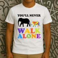 Youll Never Walk Alone Autism Awareness Elephant T-Shirt thumb 3