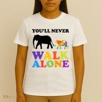 Youll Never Walk Alone Autism Awareness Elephant T-Shirt thumb 4