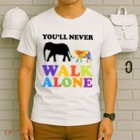 Youll Never Walk Alone Autism Awareness Elephant T-Shirt thumb 6