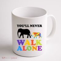 Youll Never Walk Alone Autism Awareness Elephant Coffee Mug thumb 1