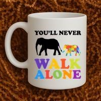 Youll Never Walk Alone Autism Awareness Elephant Coffee Mug thumb 2