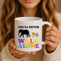Youll Never Walk Alone Autism Awareness Elephant Coffee Mug thumb 3