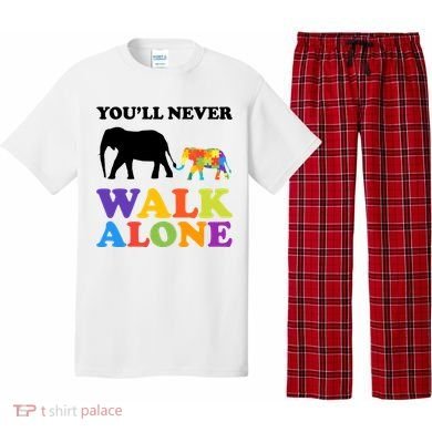 Youll Never Walk Alone Autism Awareness Elephant Pajama Set