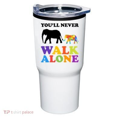 Youll Never Walk Alone Autism Awareness Elephant Tumbler