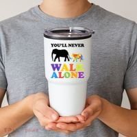 Youll Never Walk Alone Autism Awareness Elephant Tumbler thumb 2