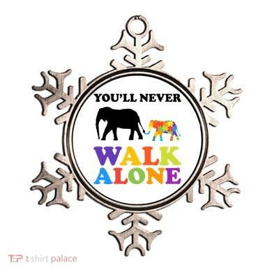 Youll Never Walk Alone Autism Awareness Elephant Ornament