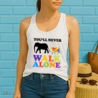 Youll Never Walk Alone Autism Awareness Elephant Women's Tank Top thumb 2