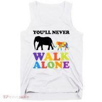 Youll Never Walk Alone Autism Awareness Elephant Tank Top thumb 0