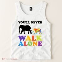 Youll Never Walk Alone Autism Awareness Elephant Tank Top thumb 2