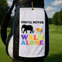 Youll Never Walk Alone Autism Awareness Elephant Golf Towel thumb 2