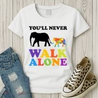 Youll Never Walk Alone Autism Awareness Elephant Women's T-Shirt thumb 3