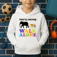 Youll Never Walk Alone Autism Awareness Elephant Kids Hoodie thumb 2