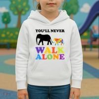 Youll Never Walk Alone Autism Awareness Elephant Kids Hoodie thumb 3