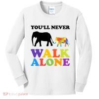 Youll Never Walk Alone Autism Awareness Elephant Kids Long Sleeve Shirt thumb 0