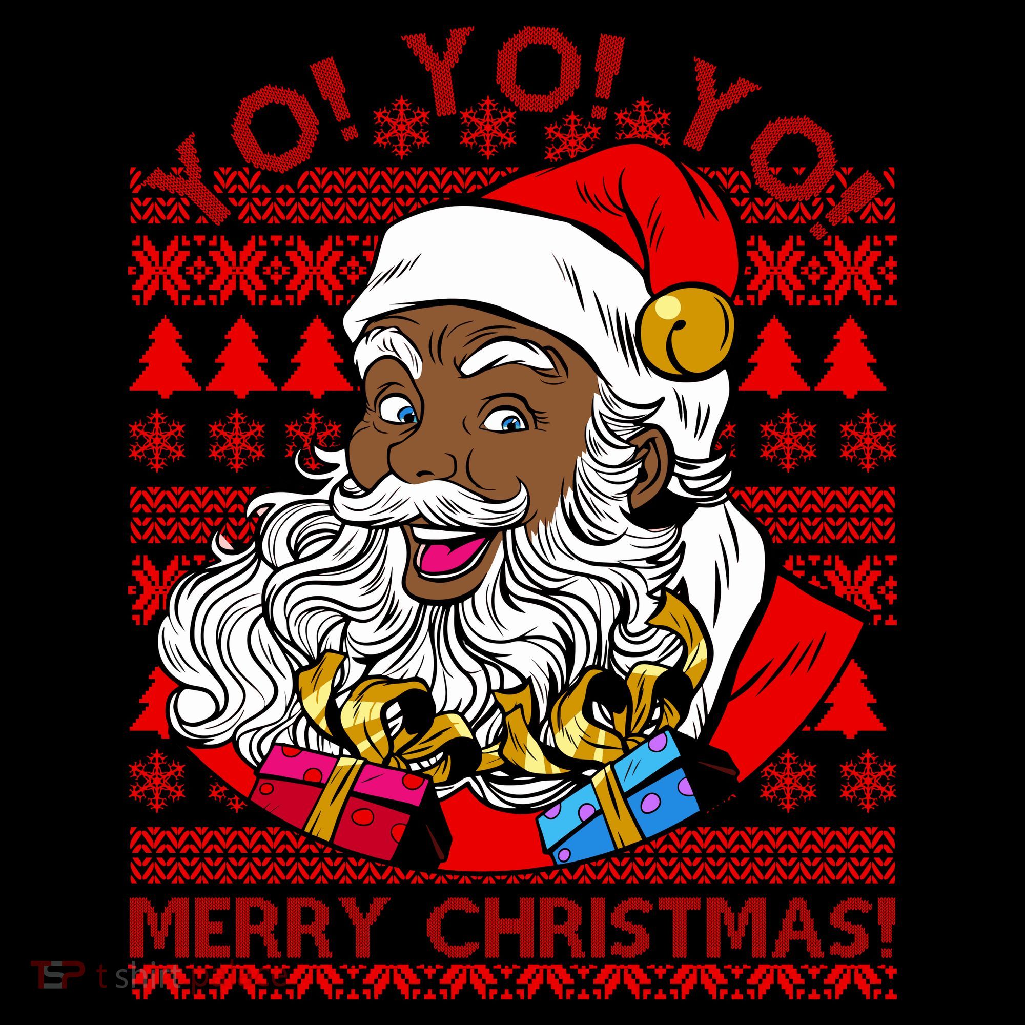 Yo Yo Yo Ho Ho Ho Black Santa Claus Ugly Christmas Coffee Mug