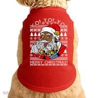 Yo Yo Yo Ho Ho Ho Black Santa Claus Ugly Christmas Doggie Tank thumb 0