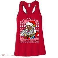 Yo Yo Yo Ho Ho Ho Black Santa Claus Ugly Christmas Women's Tank Top thumb 0
