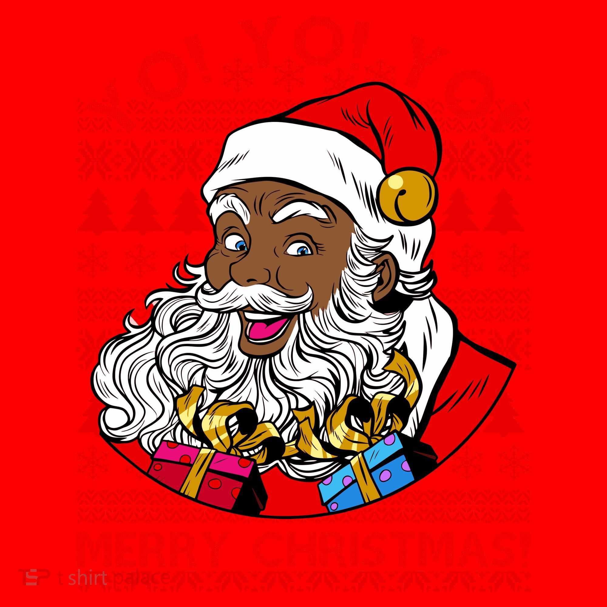 Yo Yo Yo Ho Ho Ho Black Santa Claus Ugly Christmas Santa Hat