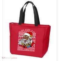Yo Yo Yo Ho Ho Ho Black Santa Claus Ugly Christmas Tote Bag thumb 3
