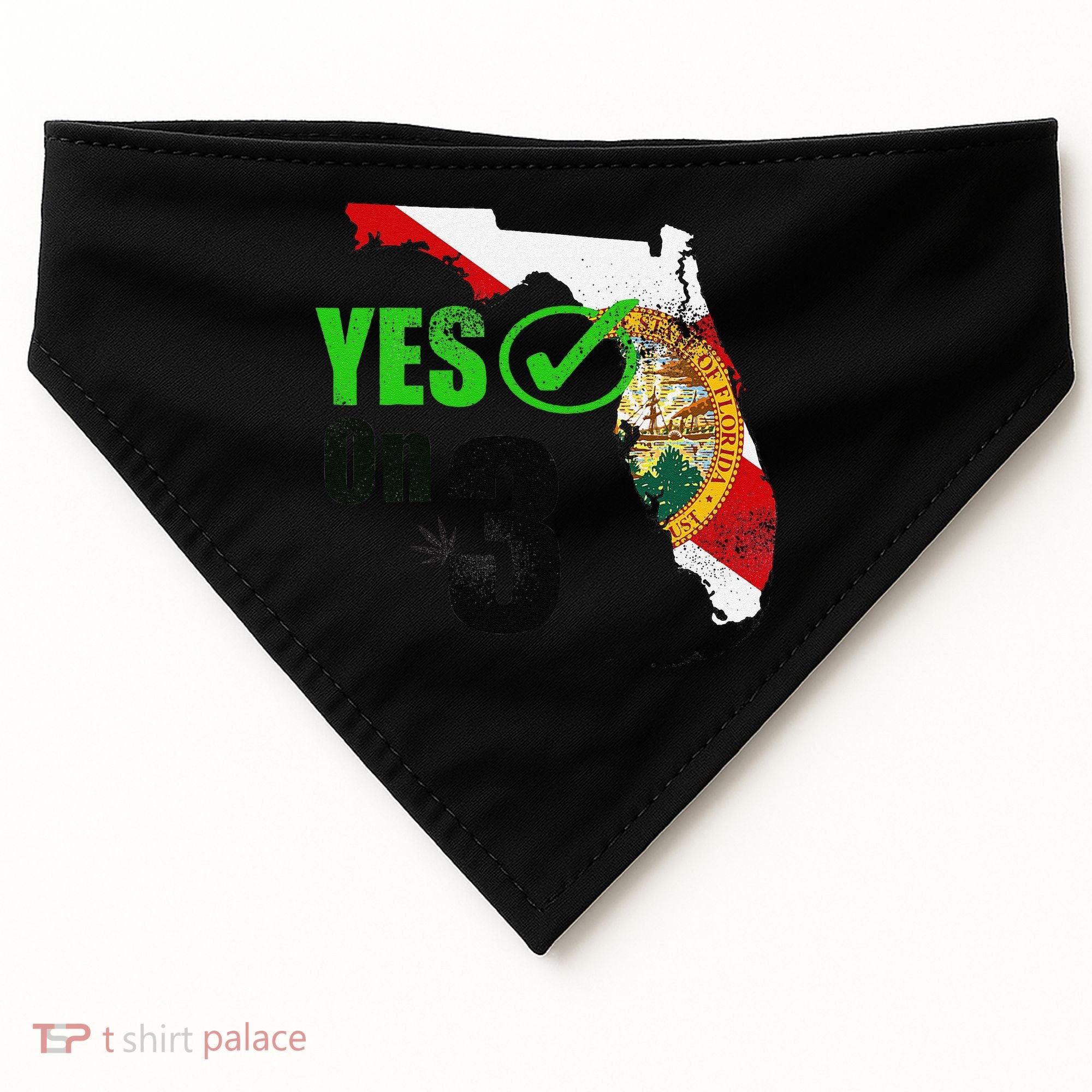 Yes On 3 Florida USA-Made Doggie Bandana