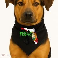 Yes On 3 Florida USA-Made Doggie Bandana thumb 1