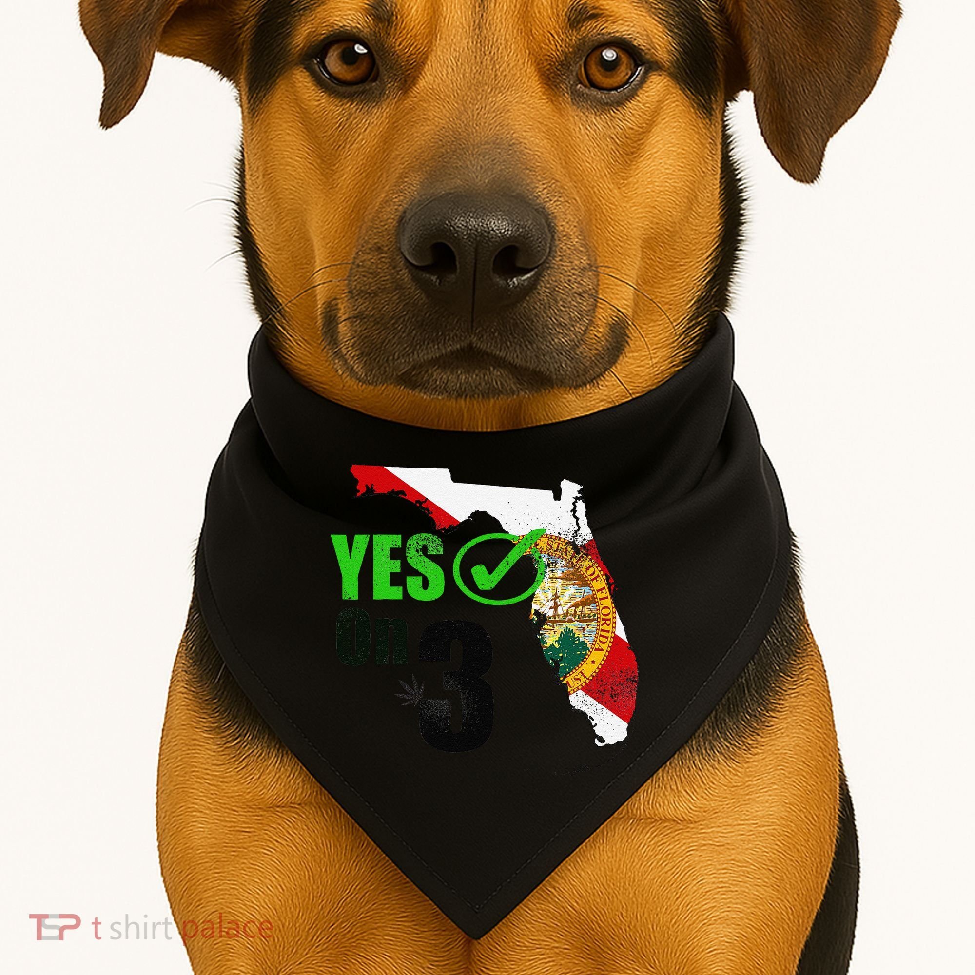 Yes On 3 Florida USA-Made Doggie Bandana