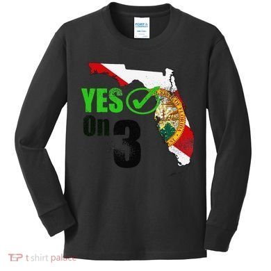 Yes On 3 Florida Kids Long Sleeve Shirt
