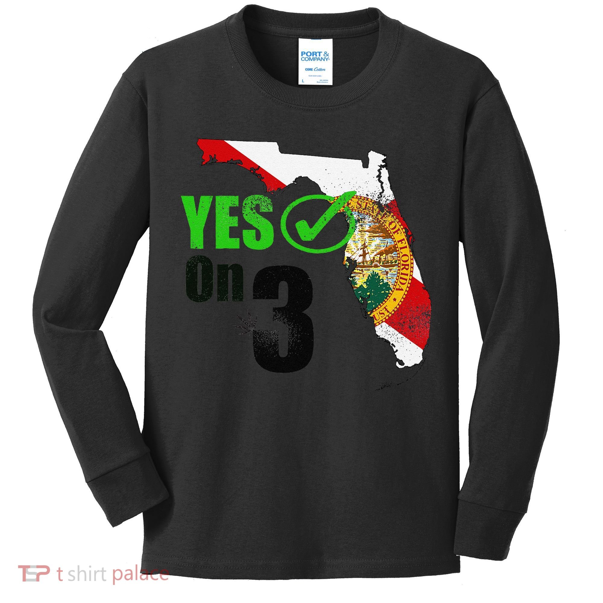 Yes On 3 Florida Kids Long Sleeve Shirt
