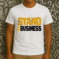 Yellow Ochre Black White Color Match T-Shirt thumb 3