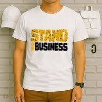 Yellow Ochre Black White Color Match T-Shirt thumb 6
