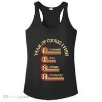 Yeah Of Course I Fish Commit Tax Fraud Everyday Fishing Ladies PosiCharge Competitor Racerback Tank thumb 0